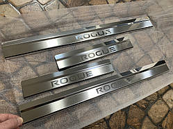 Накладки на пороги Nissan ROGUE III с 2021-  (Premium)