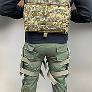 Балістичний захист стегон 1 класу, малий, Мультикам, захист ніг від уламків, балістичний пакет 1 класу Піксель, фото 6