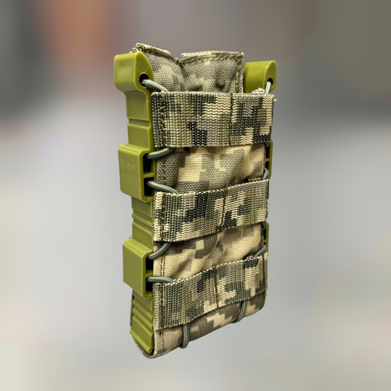 Підсумок під магазин АК/М16 каркасний відкритого типу з Моллі, Мультикам, WINTAC, Cordura 1000D, 1 секція, підсумок під ріжок Піксель, фото 1