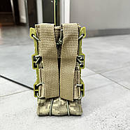 Підсумок під магазин АК/М16 каркасний відкритого типу з Моллі, Мультикам, WINTAC, Cordura 1000D, 1 секція, підсумок під ріжок Піксель, фото 5