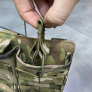 Армійський підсумок на 3 магазини, WINTAC, сумка на 3 магазини для АК, Мультикам, Cordura 1000D, фото 3