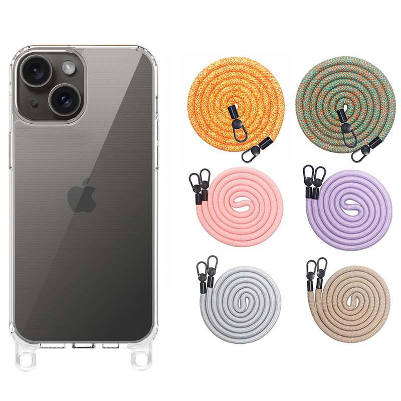 Чохол TPU Transparent with Straps для Apple iPhone 15 (6.1")