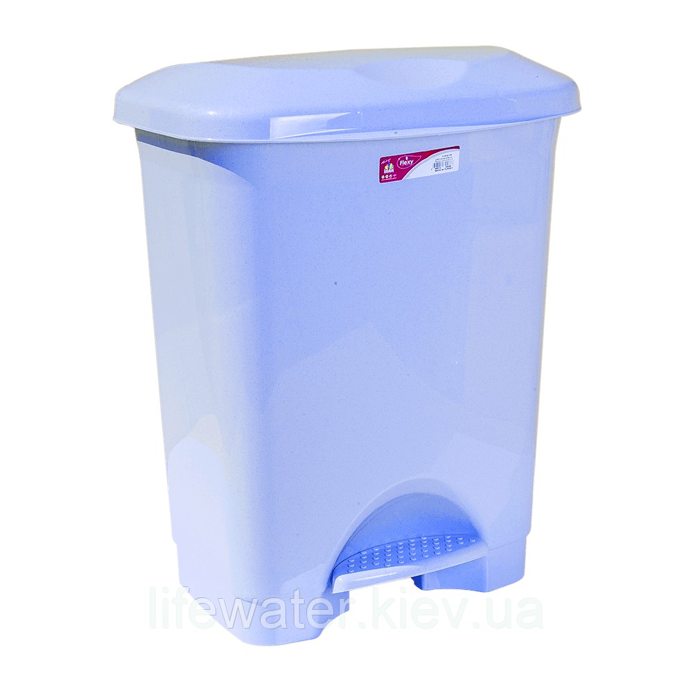 Відро для сміття з педаллю Irak Plastik Stella 45л блакитне, фото 1