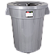 Бак для сміття Planet №6 120 л сірий металік, фото 2
