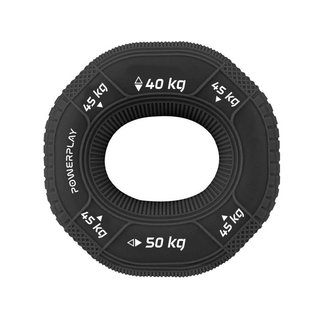 Еспандер кистьовий силіконовий PowerPlay PP-4331 Hand Grip Hard 40-45-50 кг. Чорний