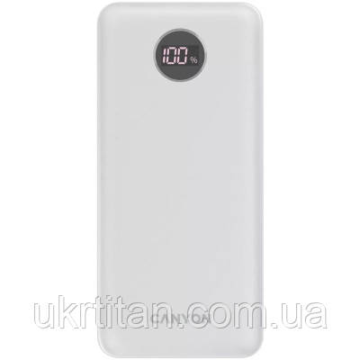 Оригінал! Батарея універсальна Canyon PB-2002 20000mAh, PD/20W, QC/3.0, White (CNE-CPB2002W) - Вища Якість!, фото 1
