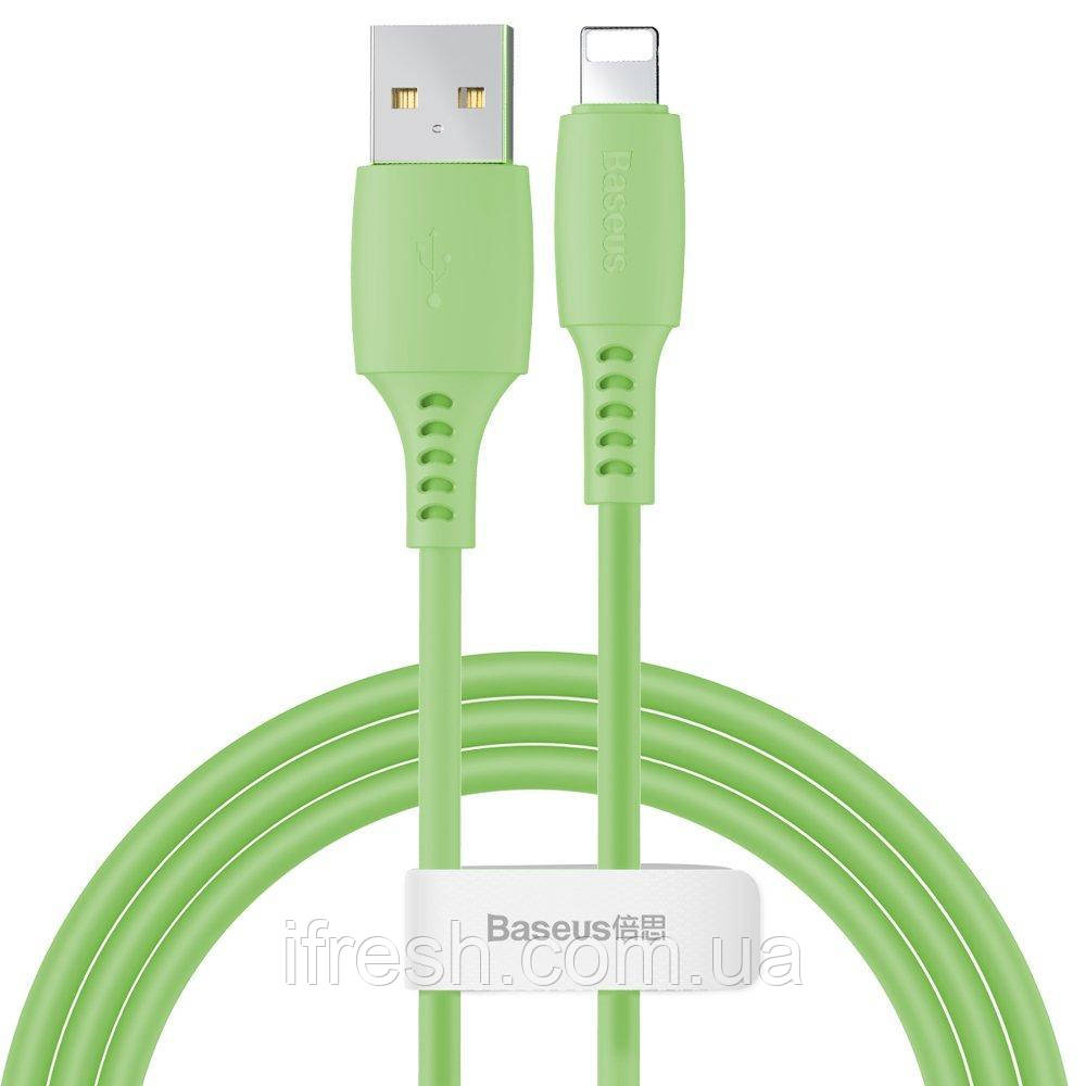 Кабель Baseus Lightning Colourful 2.4A 1.2m, Green (CALDC-06)