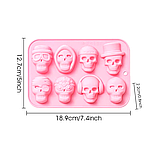 Форма силіконова Хелловінські черепки 2, фото 3