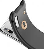 Чехол Baseus для iPhone XS Max Bear Silicone Case, Black (WIAPIPH65-BE01), фото 4