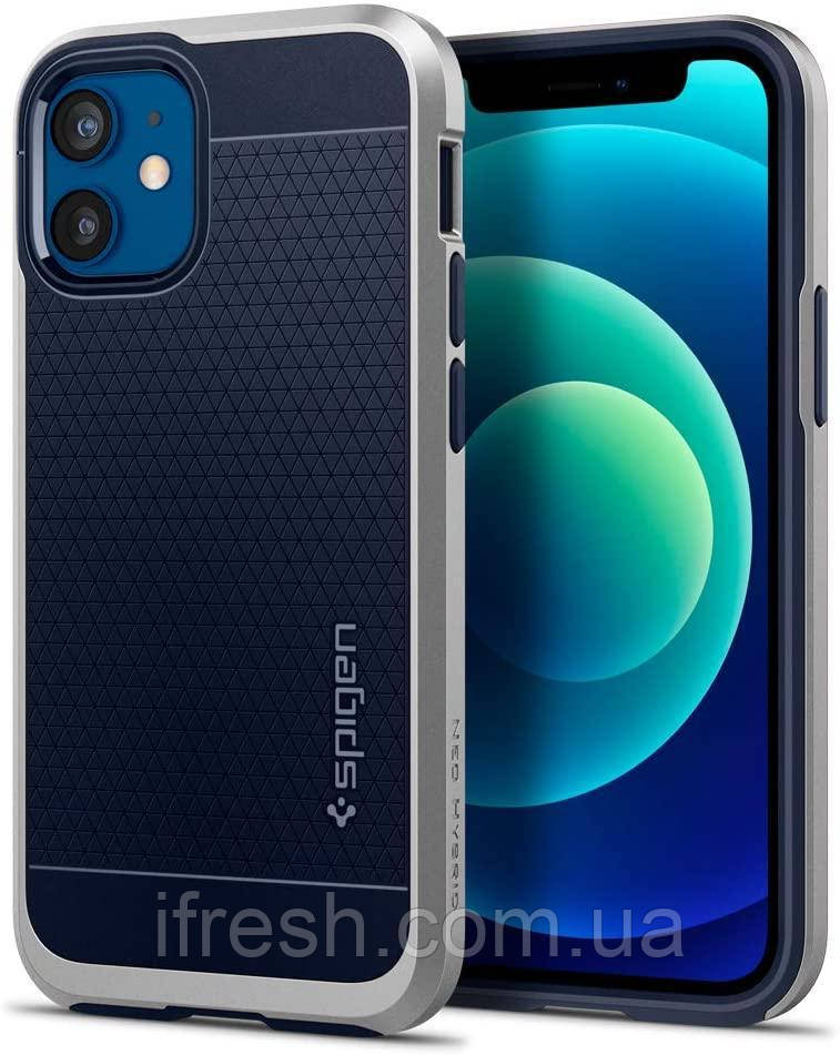 Чехол Spigen для iPhone 12 mini (5.4") - Neo Hybrid, Satin Silver (ACS02259), фото 1