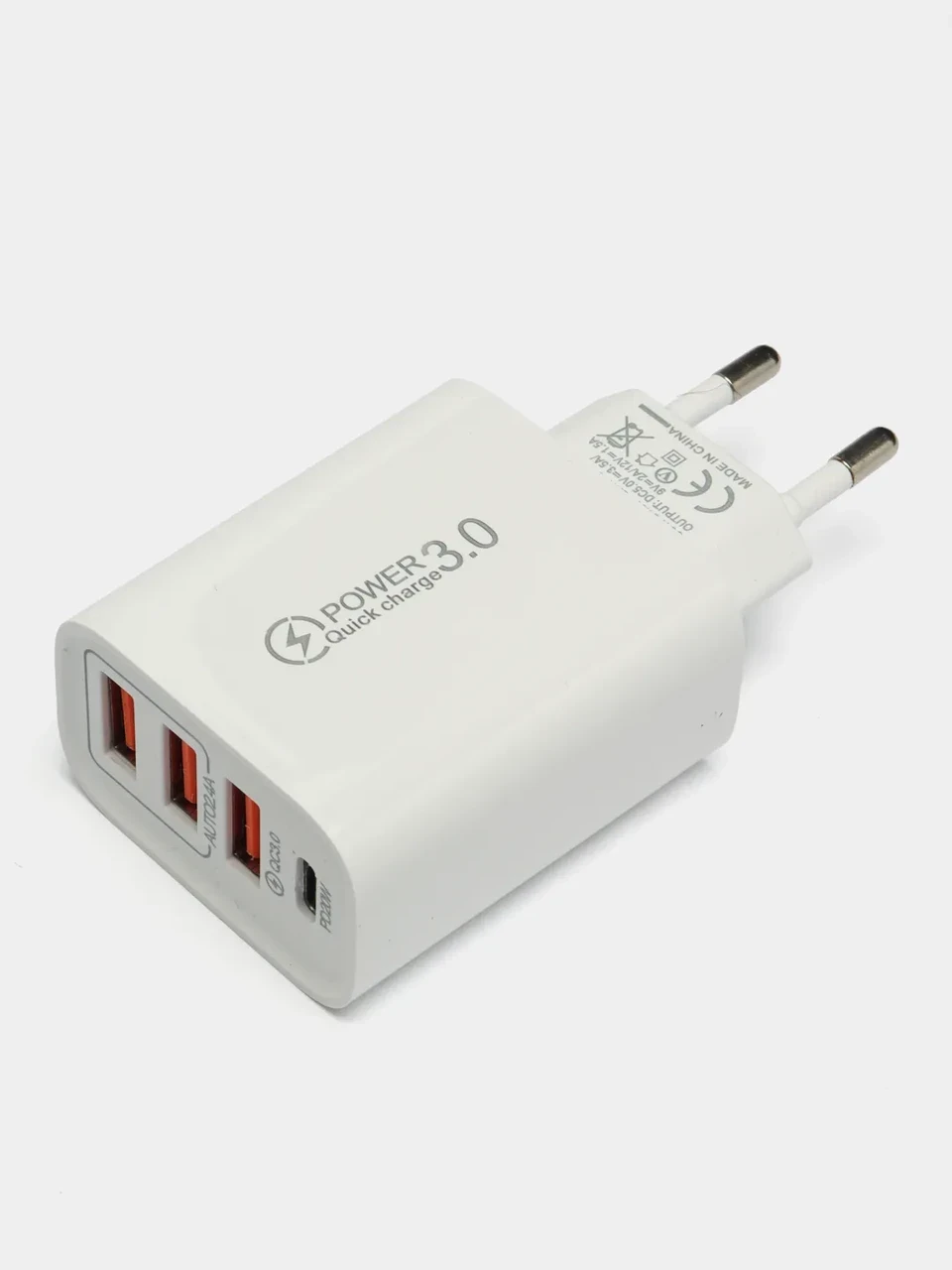 Мережевий зарядний пристрій QUMO Wall QC3.0 AR-108 Quick charge 3.0 5V/2А Зарядка