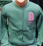 Бомбер підлітковий на байці 146-170 см (3-х нитка) м"ята (гурт)