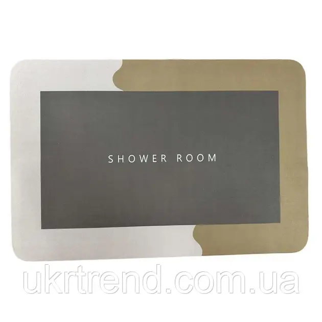 Універсальний антиковзний килимок для ванної Shower Room 40х60 см колір коричневий