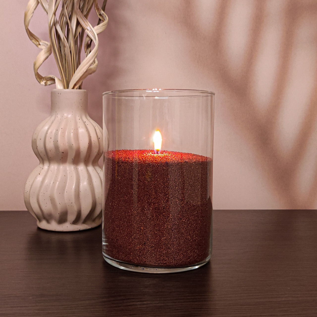 Шоколадний пальмовий віск для насипної свічки 1 кг + 1 м фітиля, гранульований., фото 1