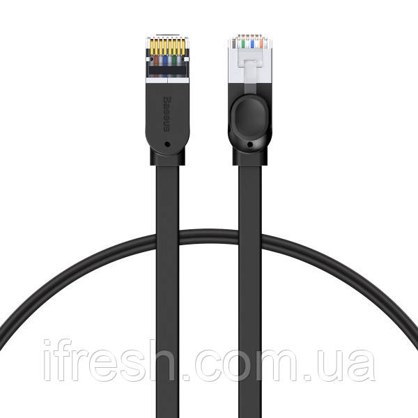 Кабель для інтернету Baseus High Speed Six RJ45 Gigabit network (1m), Black (PCWL-B01)