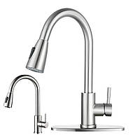 Змішувач-кран для кухні Kraft KF557 з висувною лійкою Chrome