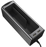 Автомобільний органайзер Baseus Deluxe Metal Armrest Console Organized CRCWH-A01 2 USB 5V/2A Чорний, фото 2
