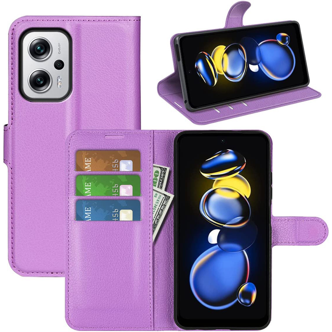 Чохол-книжка Litchie Wallet для Xiaomi Redmi Note 11T Pro / Redmi Note 11T Pro Plus Violet, фото 1