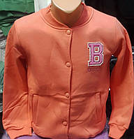 Бомбер підлітковий на байці 146-170 см (3-х нитка) помаранчевий (гурт)