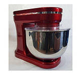 Кухонна машина комбайн Monte MT-2505 кухонний комбайн міксер тістоміс міксер Червоний 1400 Вт, фото 5