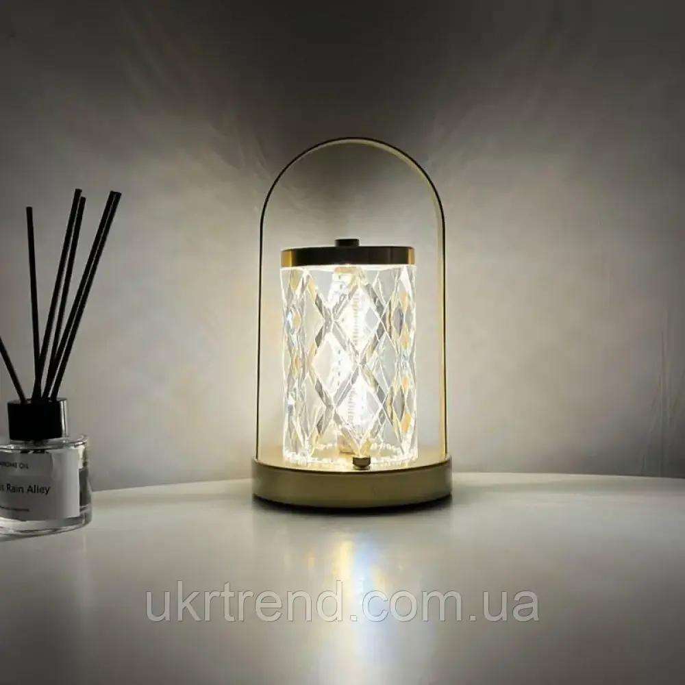 Портативна металева настільна LED-лампа D15 Акумуляторна лампа із сенсорним керуванням
