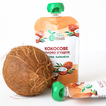 Кокосове згущене молоко солона карамель дой-пак Bifood, 150 г