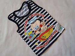 Майка в полоску для хлопчика різнобарвний 100-110см