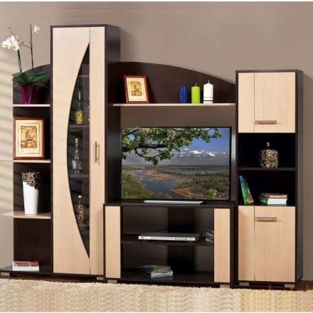 Стінка у вітальню зал під телевізор Мадера сучасна вітальня міні стінка  маленькі модульні міні стінки в кімнату