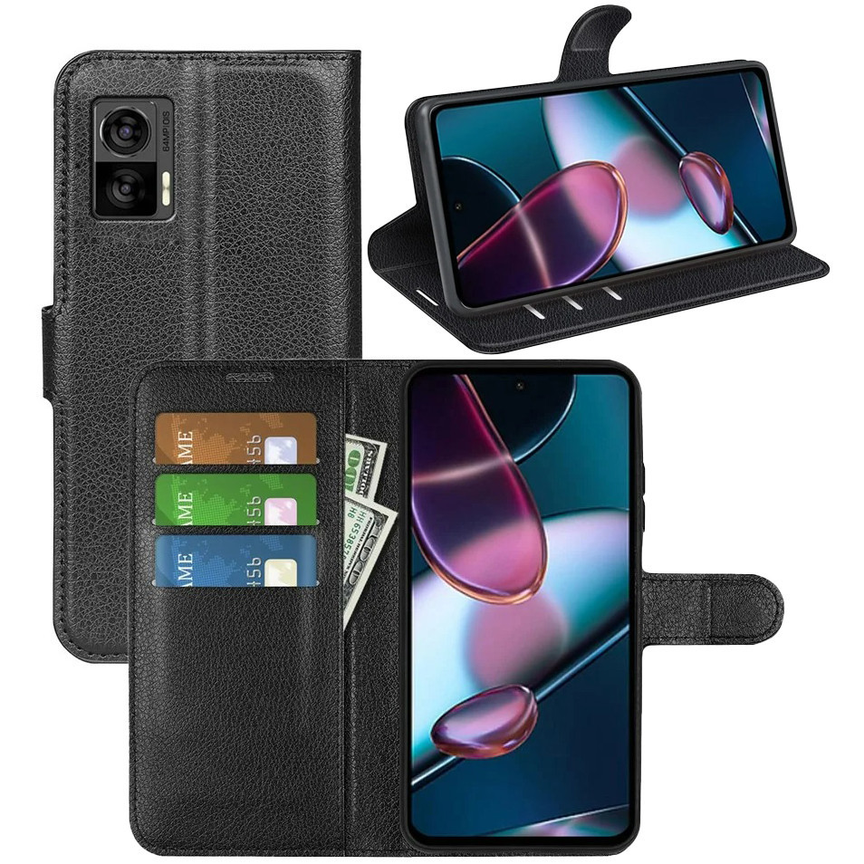 Чохол-книжка Litchie Wallet для Motorola Edge 30 Neo Black