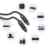 Цифровий оптичний аудіокабель Vention TOSLINK PRO, 2m, M/M, Digital Audio (BAEBH), фото 4