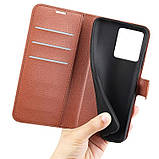 Чохол-книжка Litchie Wallet для Motorola Edge 40 Neo Brown, фото 4