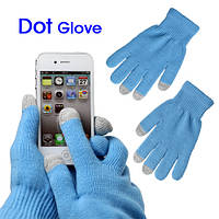 Перчатки для сенсорных экранов, перчатки для сенсорных дисплеев, купить перчатки для сенсора Голубой