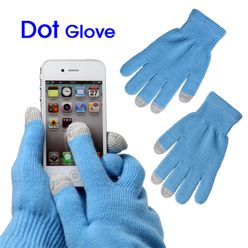 Перчатки для сенсорных экранов, перчатки для сенсорных дисплеев, купить перчатки для сенсора Голубой - фото 1 - id-p30811207
