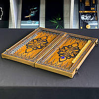 Нарди дерев'яні ручної роботи Скорпіон 68х32см подарункові, фото 5