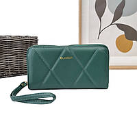 Гаманець на всю купюру екошкіра зелений Арт.T102 green Glamor (548)