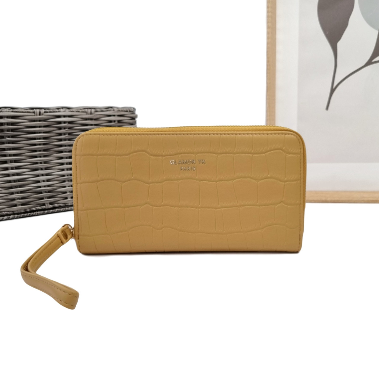 Жовтий жіночий гаманець екошкіра Арт.T103 yellow Glamor (54)