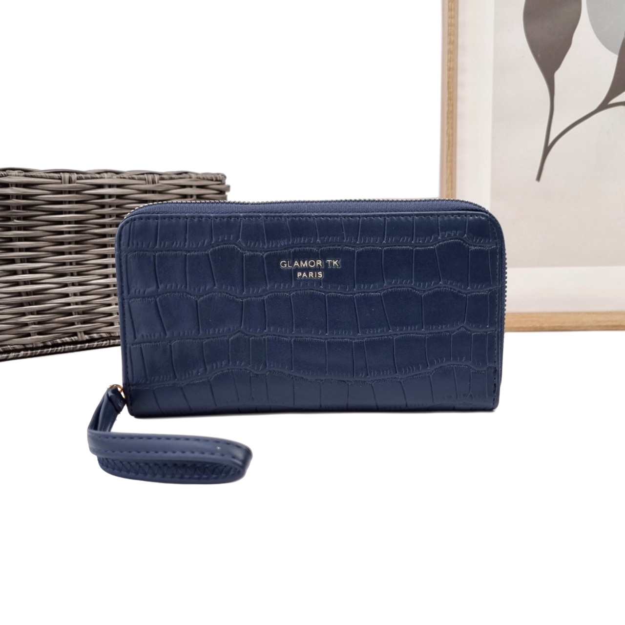 Жіночий гаманець-клатч екошкіра синій Арт.T103 blue Glamor (54), фото 1