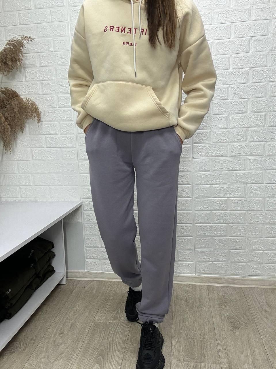 Джогери сірого кольору, двохнитка, фото 1