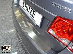 Накладка на бампер Chevrolet CRUZE 4-дверцята з 2008- (NataNiko)