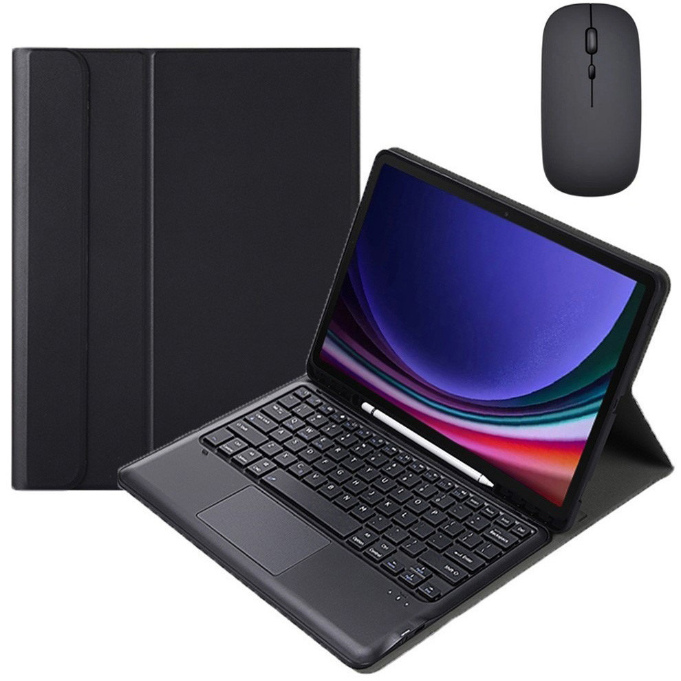 Чохол-клавіатура Smart Cover + Мишка для Samsung Galaxy Tab S8 Plus 12.4" Ukr+Ru+En Black