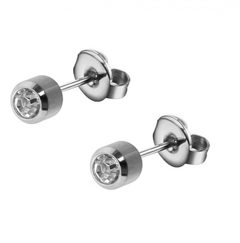 Стерильні сережки голки для проколювання вух Сережки гвоздики Сріблястий (KG-11865)