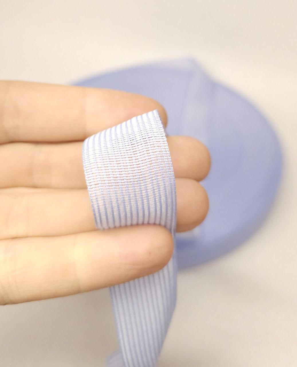 Тасьма окантовочна, лямовка 23 мм 2п "блакитний" 100 м