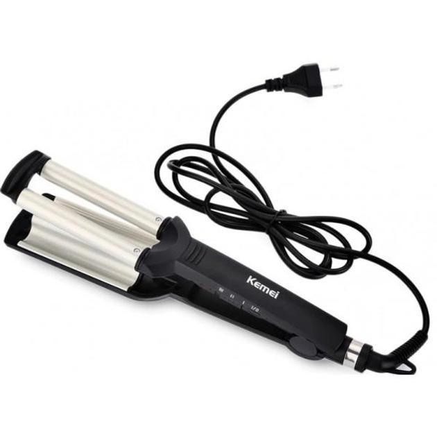 Плойка для волосся потрійна хвиля Kemei Km-2022