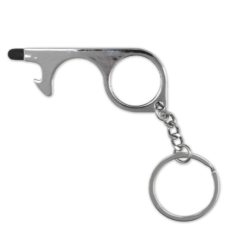 Багатофункціональний безконтактний брелок 5 в 1 Touchless multi-tool Брелок-стилус Сріблястий (KG-11866), фото 1