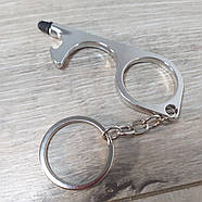 Багатофункціональний безконтактний брелок 5 в 1 Touchless multi-tool Брелок-стилус Сріблястий (KG-11866), фото 3