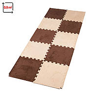 М'який килимок пазл 150х60 см дитячий термокилимок пазл із ворсом на підлогу (10 шт/уп) каремат пазл у дитячу