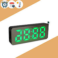 Годинник електронний настільний Gaosiio DS-3821L дзеркальний годинник із термометром - електронний будильник