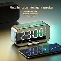 Настільний годинник з будильником Clock Digital Speaker Q5 BT музичний будильник - колонка з радіо