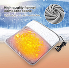 Портативна фланелева грілка для ніг з електричним підігрівом Foot warmer/Коврик з USB підігрівом, фото 6