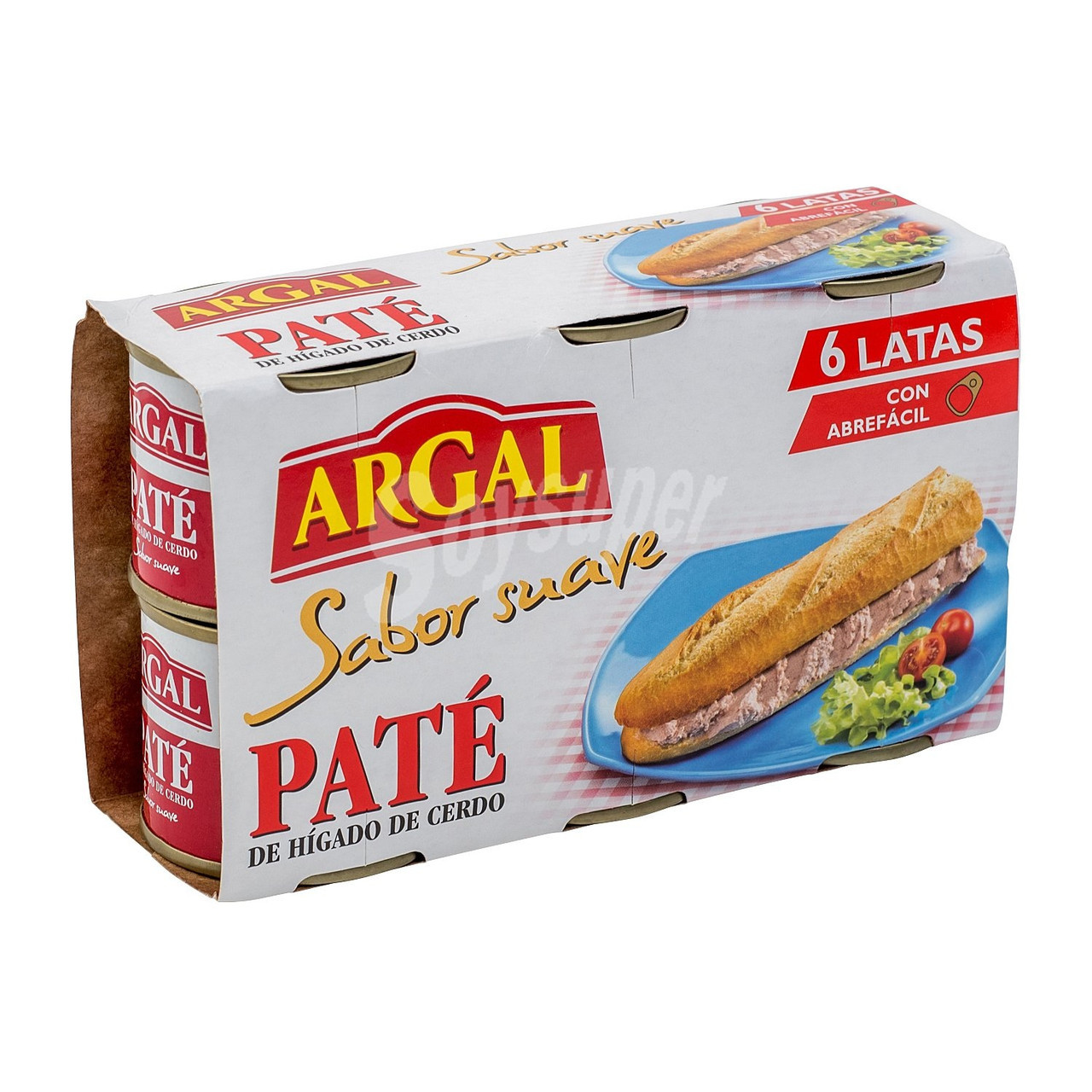 Паштет із свинячої печінки Argal спайка 6*83 г Іспанія (3 шт/1уп), фото 1